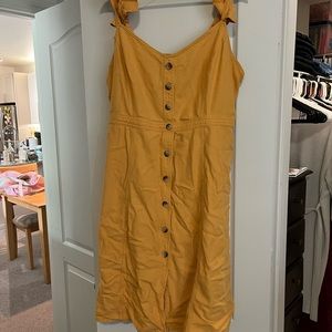 Yellow City Chic Dress with Pockets